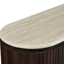 Walnoot dressoir met travertin blad - Bodio Rizza