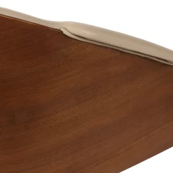 Walnoot loungestoel leatherlook - Zuiver Frie
