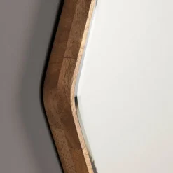 Walnoot spiegel geometrisch - Dutchbone Bryn