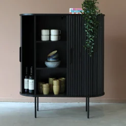 Wandkast zwart - Bodio Sway