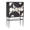 Wandkast zwart wit op hoge poten - Richmond Interiors Mendoza