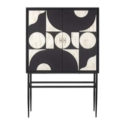 Wandkast zwart wit op hoge poten - Richmond Interiors Mendoza