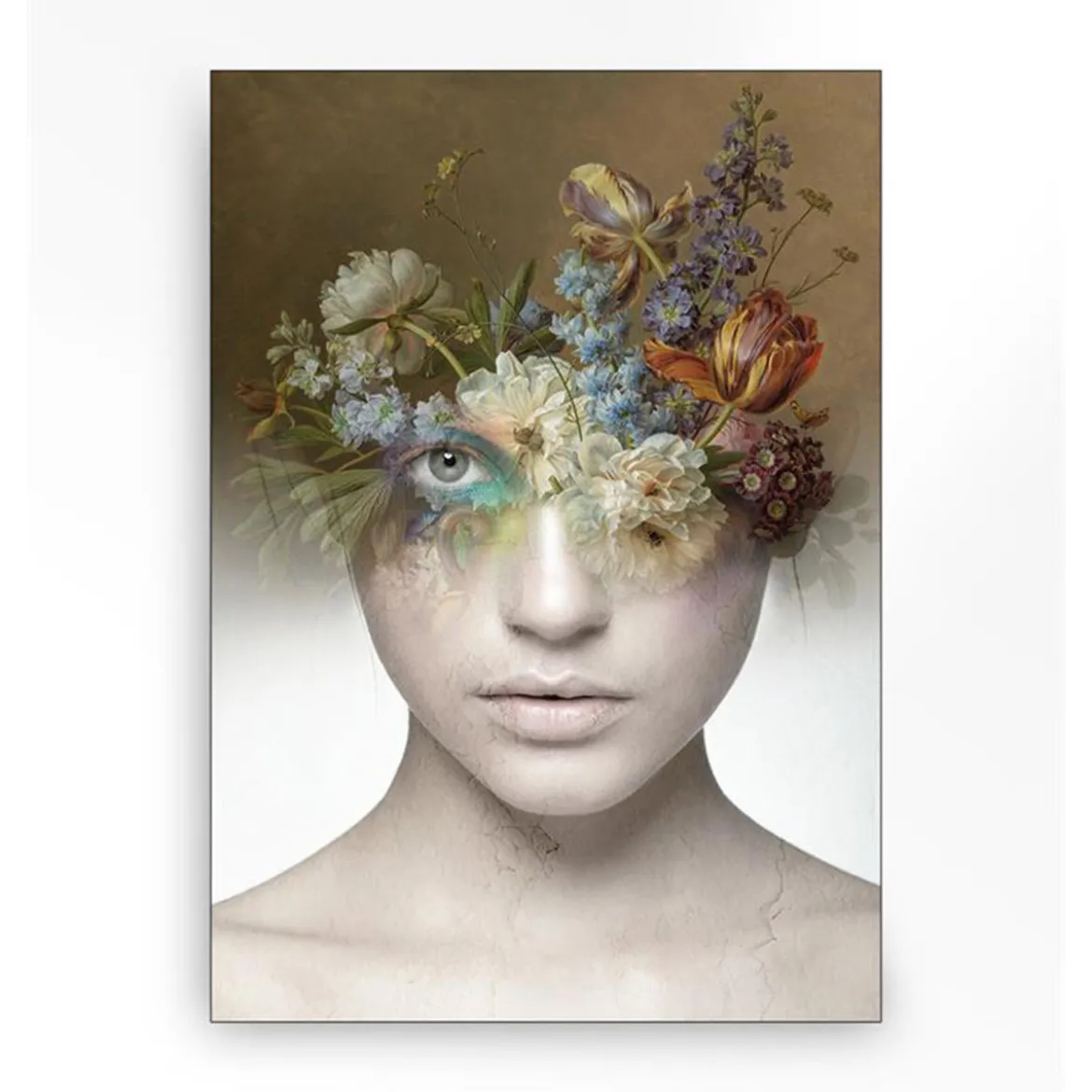 Wandkleed in frame - Urban Cotton Bloom