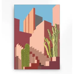 Wandkleed in frame - Urban Cotton Botanical Stairs
