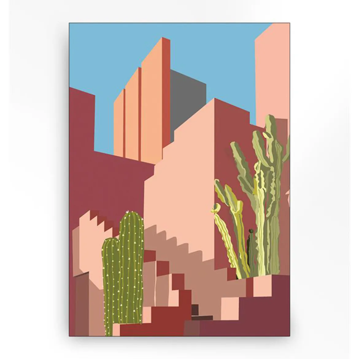 Wandkleed in frame - Urban Cotton Botanical Stairs