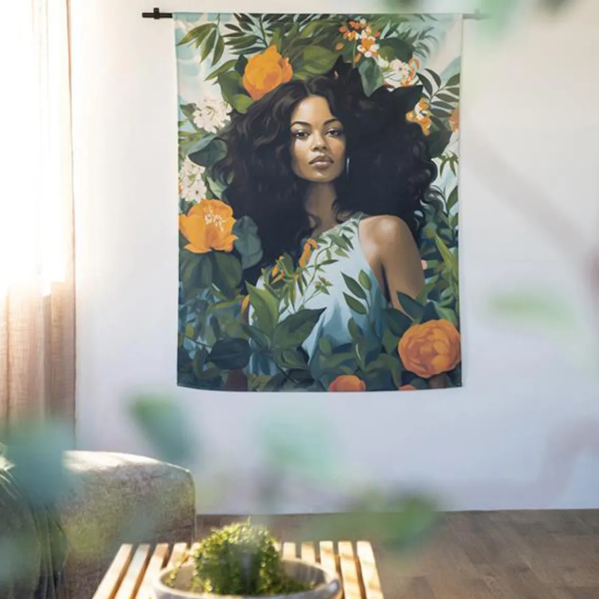 Wandkleed in frame - Urban Cotton Rosita