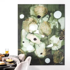 Wandkleed in frame - Urban Cotton Forest Flower