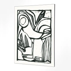 Wandkleed in frame - Urban Cotton Vogel