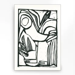 Wandkleed in frame - Urban Cotton Vogel