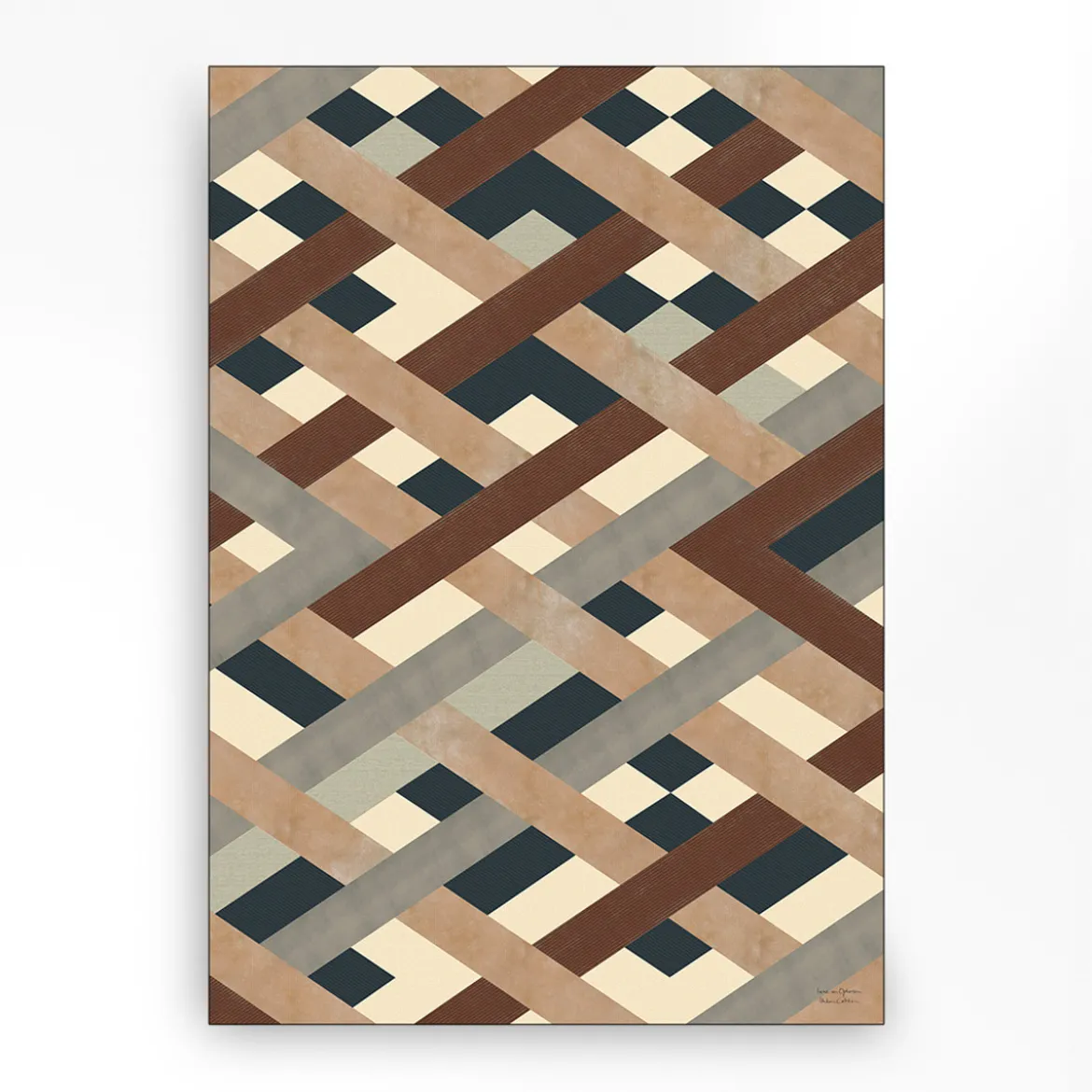 Wandkleed in frame - Urban Cotton Timber