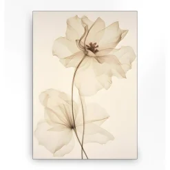 Wandkleed in frame - Urban Cotton White Flowers