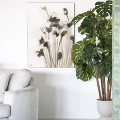 Wandkleed in frame - Urban Cotton Pastel Flowers 2