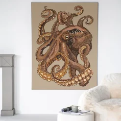 Wandkleed in frame - Urban Cotton Pulpo