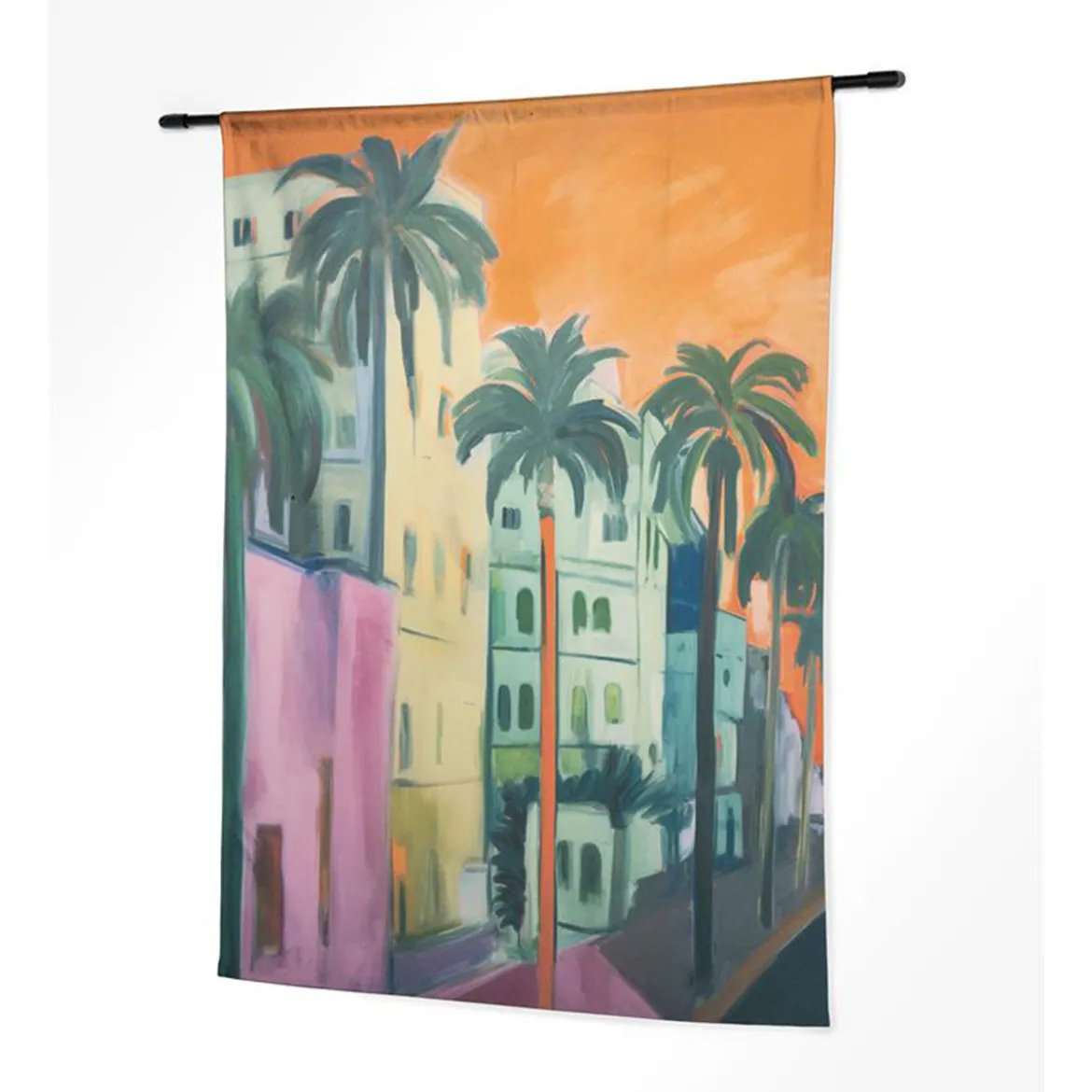 Wandkleed in frame - Urban Cotton Palm Street