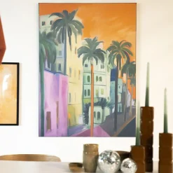 Wandkleed in frame - Urban Cotton Palm Street