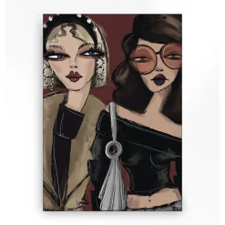 Wandkleed in frame - Urban Cotton Fall Friends