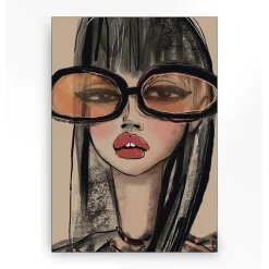 Wandkleed in frame - Urban Cotton Sunny Orange