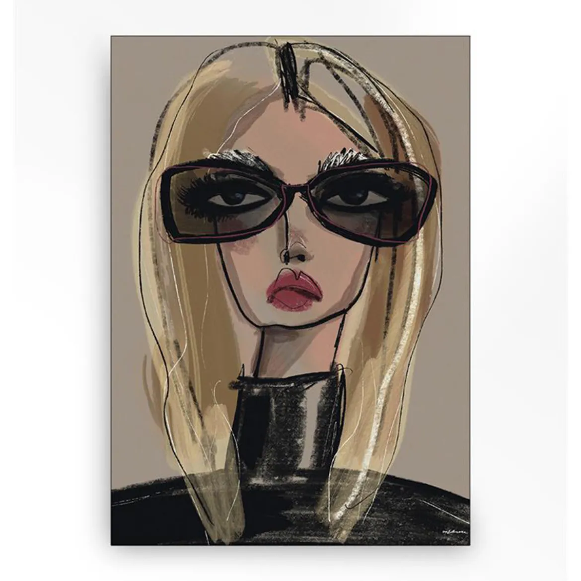 Wandkleed in frame - Urban Cotton She Knows