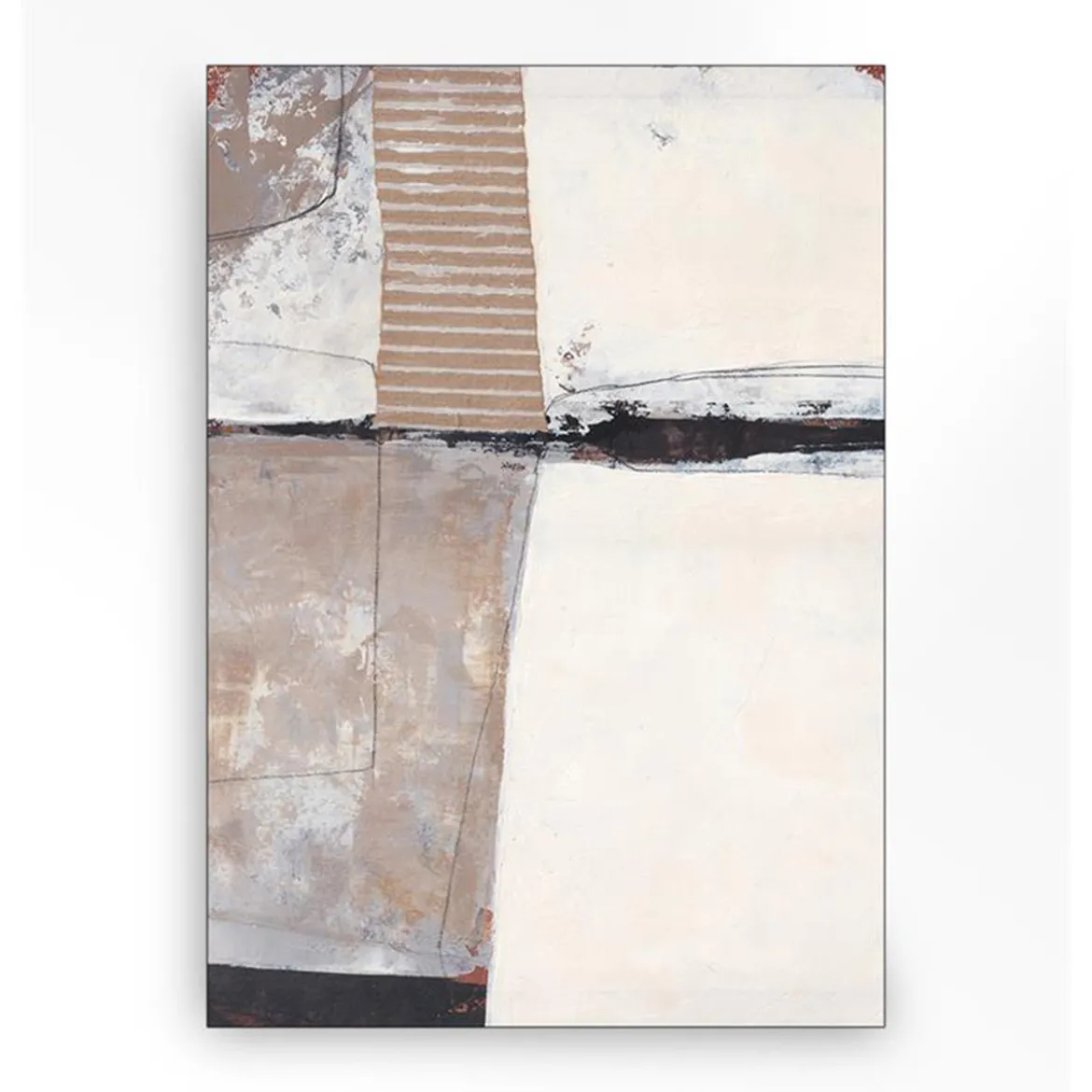 Wandkleed in frame - Urban Cotton Abstract 5
