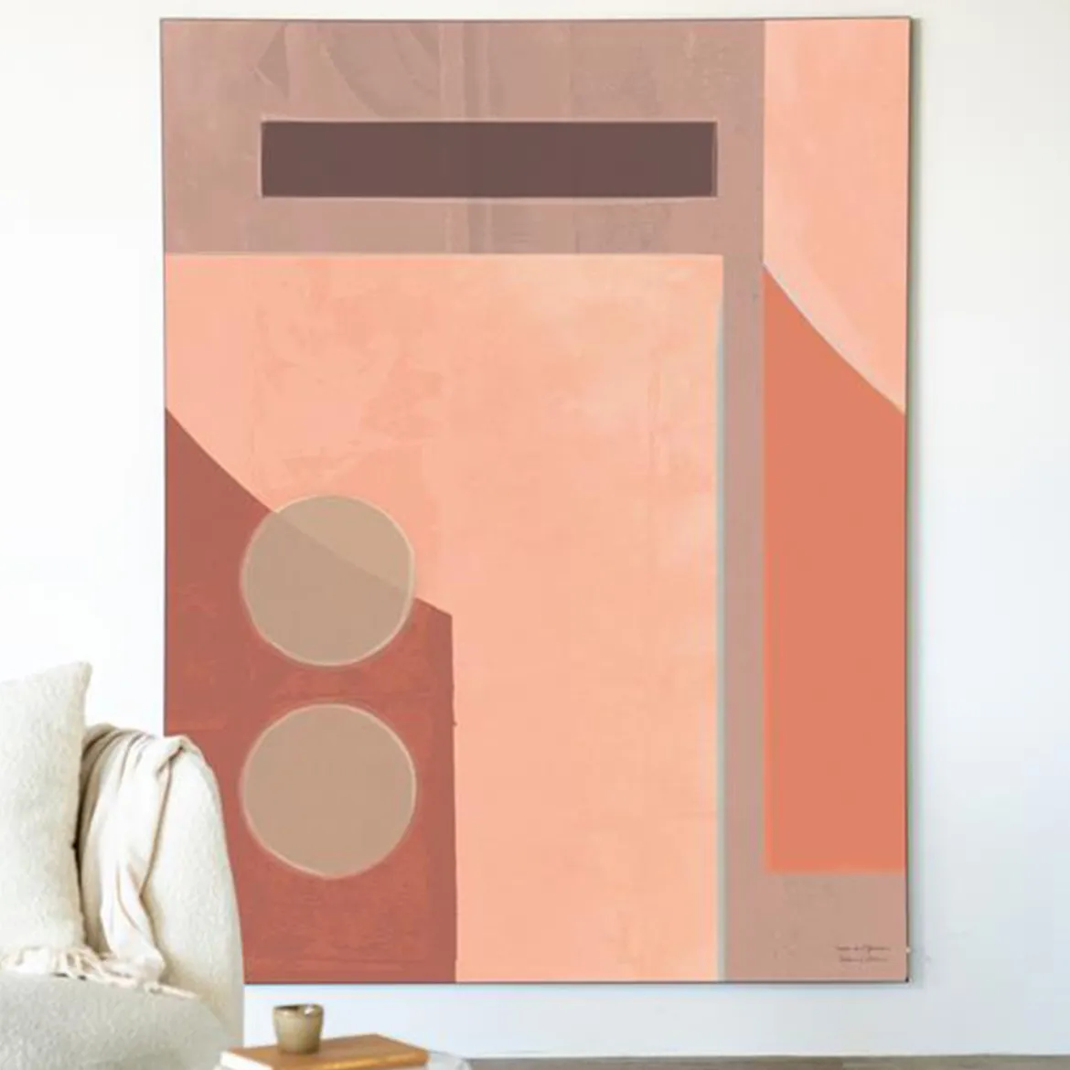 Wandkleed in frame - Urban Cotton Monolithic