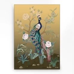 Wandkleed in frame - Urban Cotton Peacock
