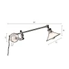 Wandlamp goud en zwart - Dutchbone Penelope