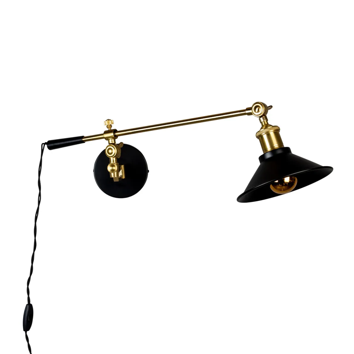 Wandlamp goud en zwart - Dutchbone Penelope