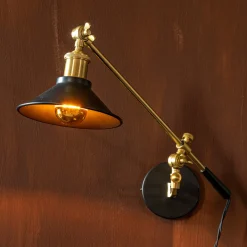 Wandlamp goud en zwart - Dutchbone Penelope