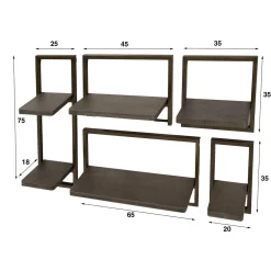 Wandschap set brons metaal - Giani Ferro