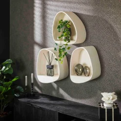 Wandschap wit druppel vorm - Giani Stone 1