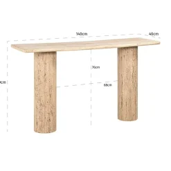 Wandtafel beige travertin marmer - Richmond Interiors Hampton
