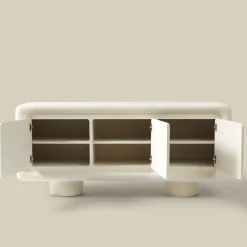 Wit dressoir organisch betonlook - Bodio Bali