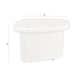 Witte bijzettafel organisch - Dutchbone Veda Low