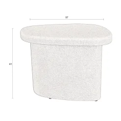 Witte bijzettafel organisch - Dutchbone Veda High