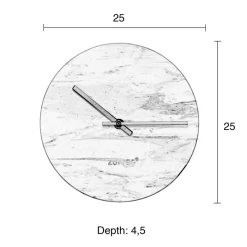 Witte klok van marmer - Zuiver Marble Time