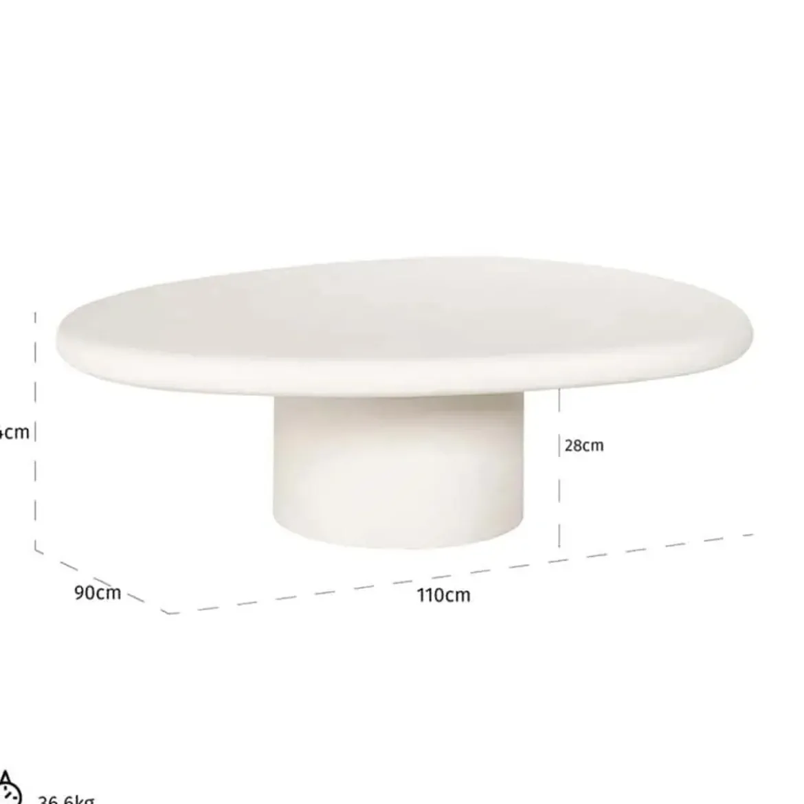 Witte salontafel organisch - Richmond Interiors Bloomstone