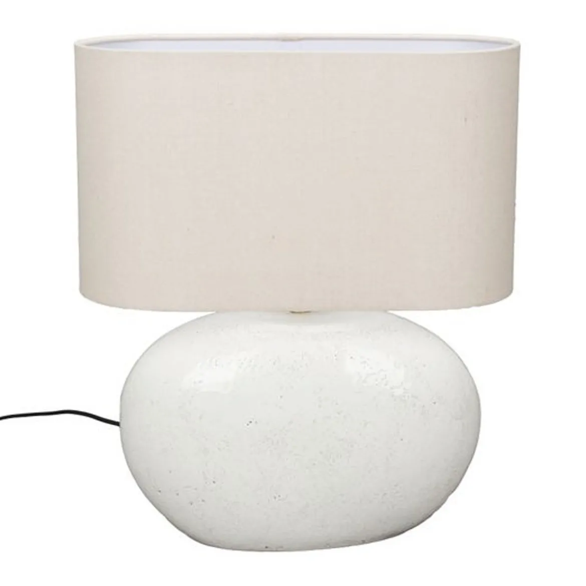 Witte tafellamp kiezel organisch - Dutchbone Hailey