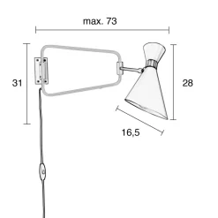 Witte wandlamp - Zuiver Shady