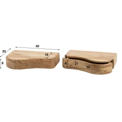 2x hangend nachtkastje organische vorm - Giani Organic Set