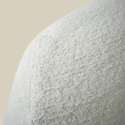 Zachte fauteuil creme stof - Bodio Fluff