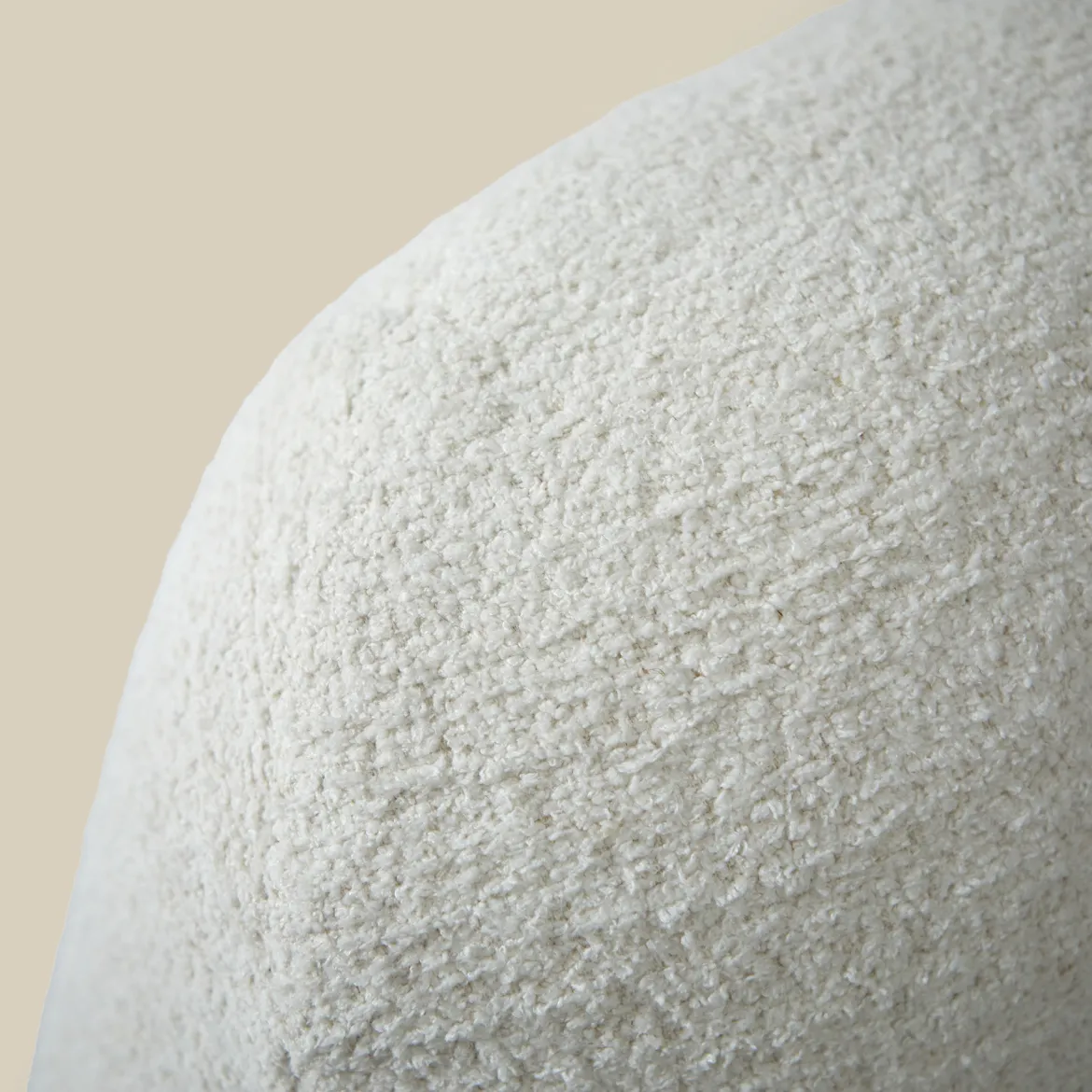 Zachte fauteuil creme stof - Bodio Fluff