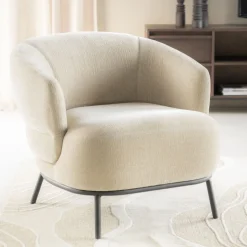 Zachte fauteuil met ronde rug - Eleonora David