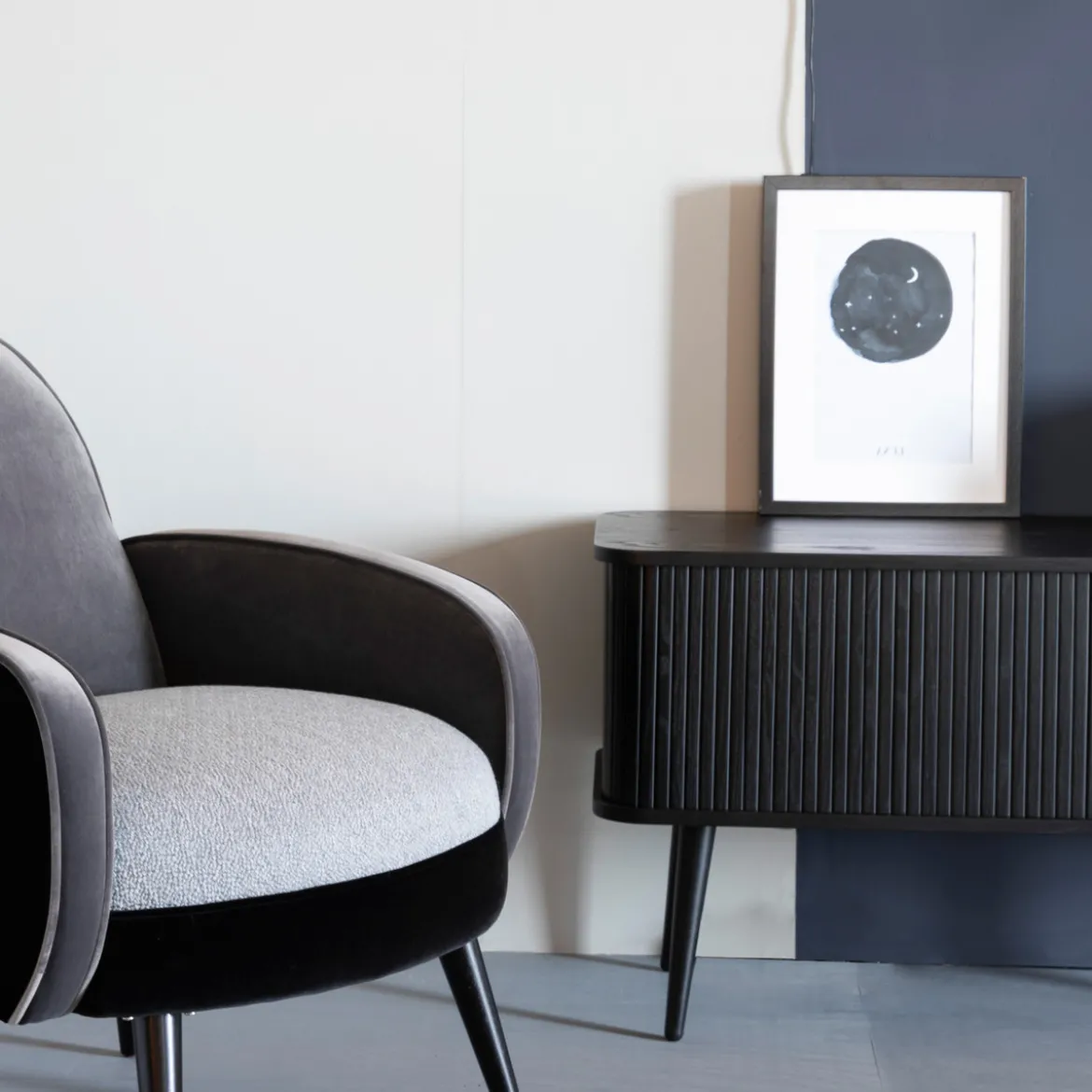 Zwart design tv-dressoir - Zuiver Barbier Black