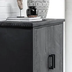 Zwarte bergkast teak Small - DTP Home Timeless Black Beam