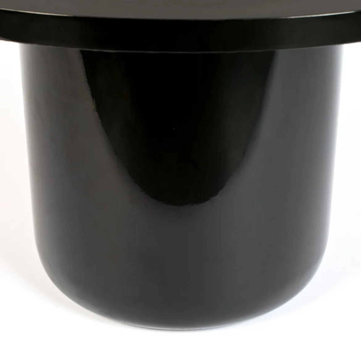 Zwarte design salontafel rond - Zuiver Shiny Bomb