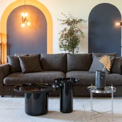 Zwarte design salontafel rond - Zuiver Shiny Bomb