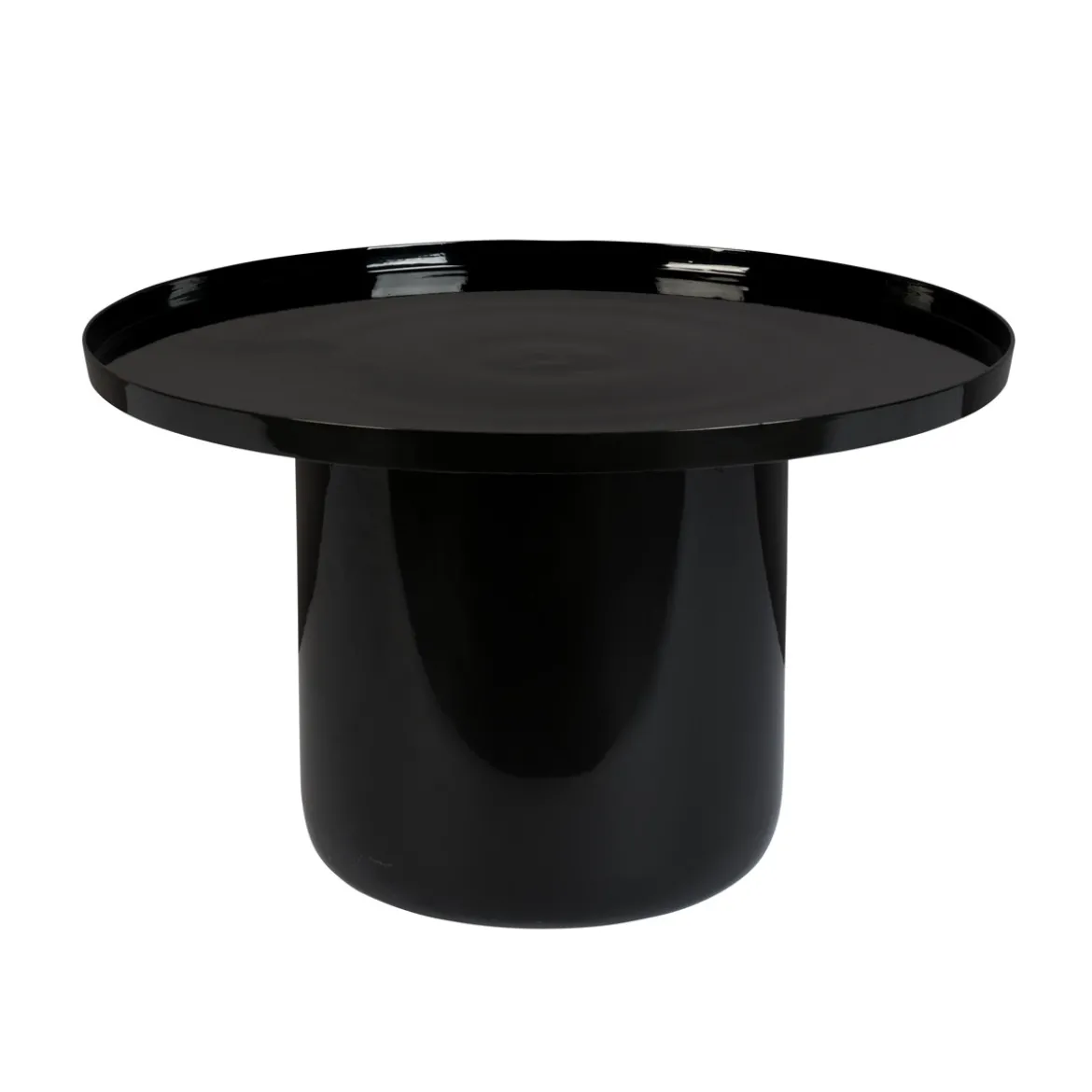 Zwarte design salontafel rond - Zuiver Shiny Bomb