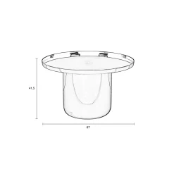 Zwarte design salontafel rond - Zuiver Shiny Bomb