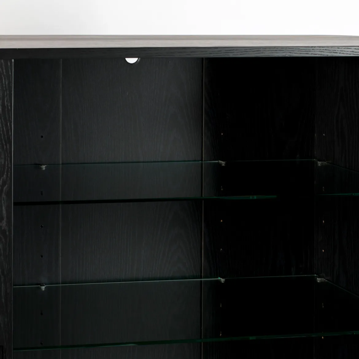 Zwarte design wandkast - Zuiver Barbier Black