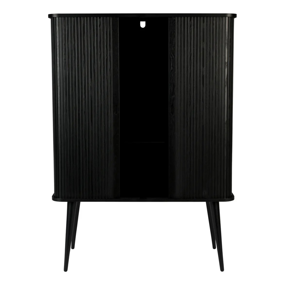 Zwarte design wandkast - Zuiver Barbier Black